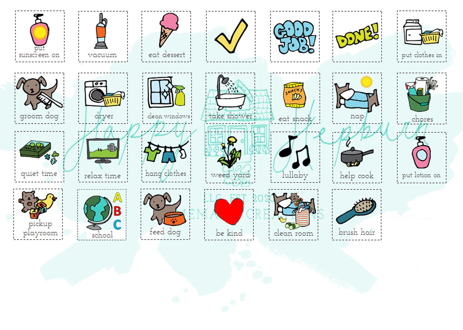 Laminated Daily Routine Chart Interactive Daily - Etsy