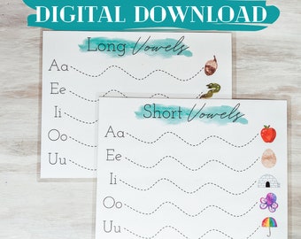 Vowels Chart, Kindergarten Curriculum, Homeschool Preschool, Learn to Read, Letter Sounds, Educational Poster