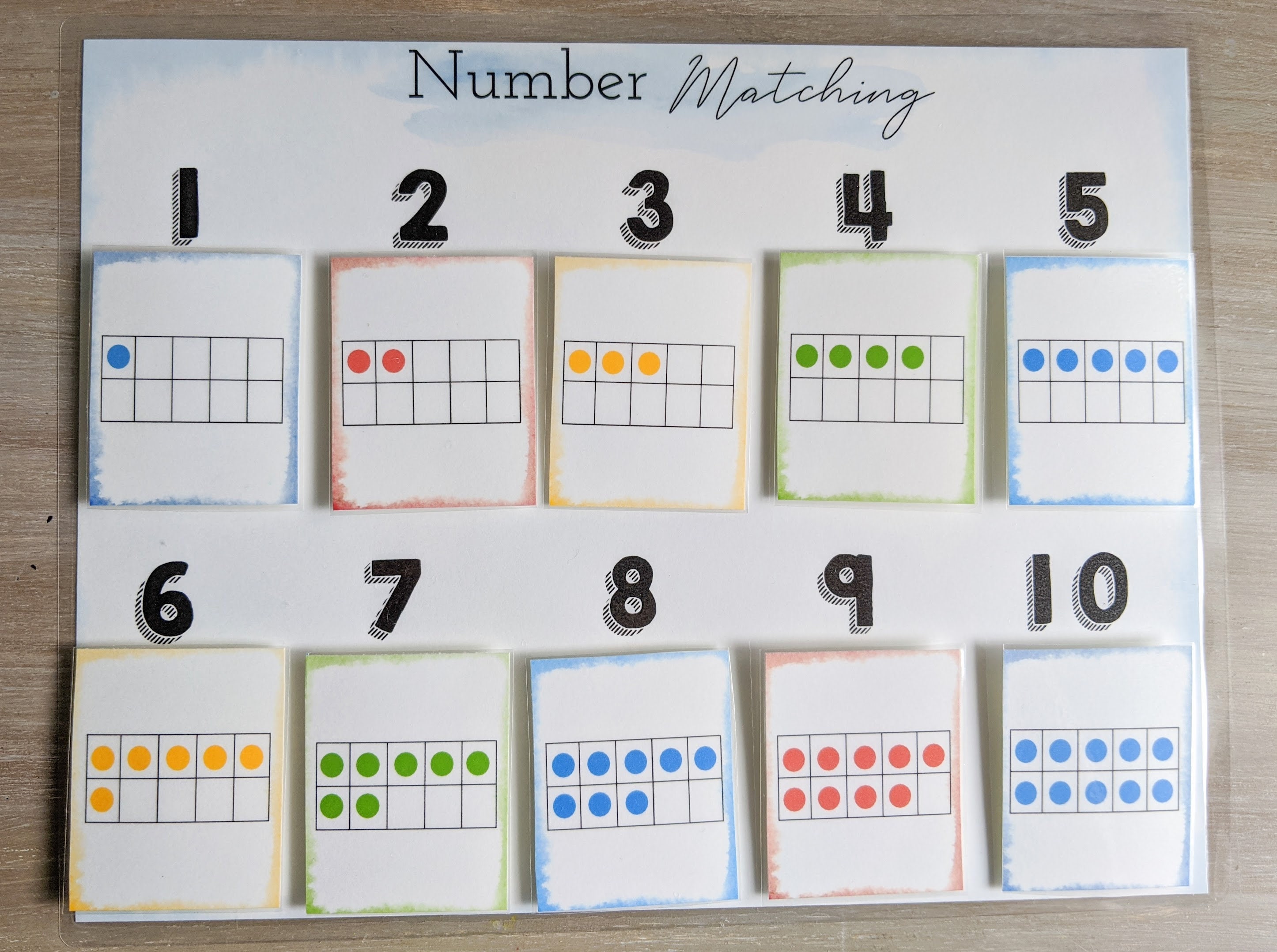 Number Matching Counting Games Numbers 110 Homeschool Etsy