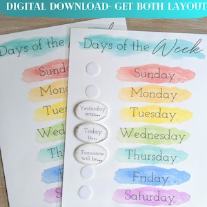 Classroom Calendar, Days of the Week, Teacher Tool, Classroom Décor, Circle Time, Montessori Calendar