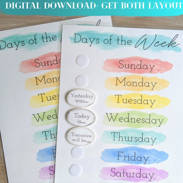 Classroom Calendar, Days of the Week, Teacher Tool, Classroom Décor, Circle Time, Montessori Calendar