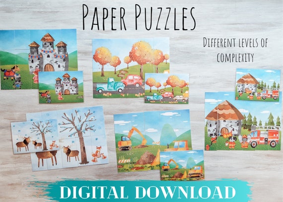 Printable Puzzles Puzzles for Kids Kids Puzzles Focus | Etsy