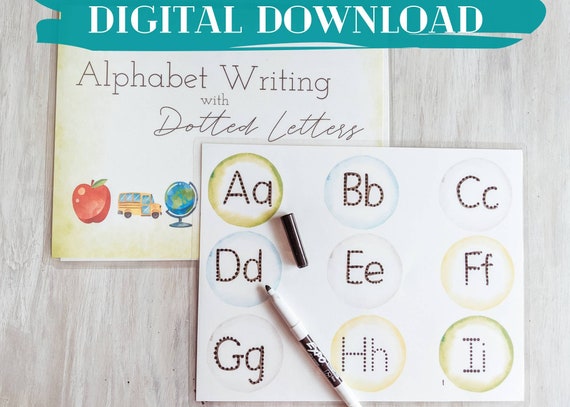 Alphabet Writing Practice, Tracing Letters Printable (Digital Download)