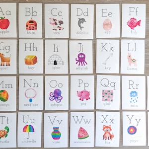 Alphabet Flashcards, Laminated Flashcards, Homeschool Activity, Preschool Activity, Letter Sounds, ABC Flashcards
