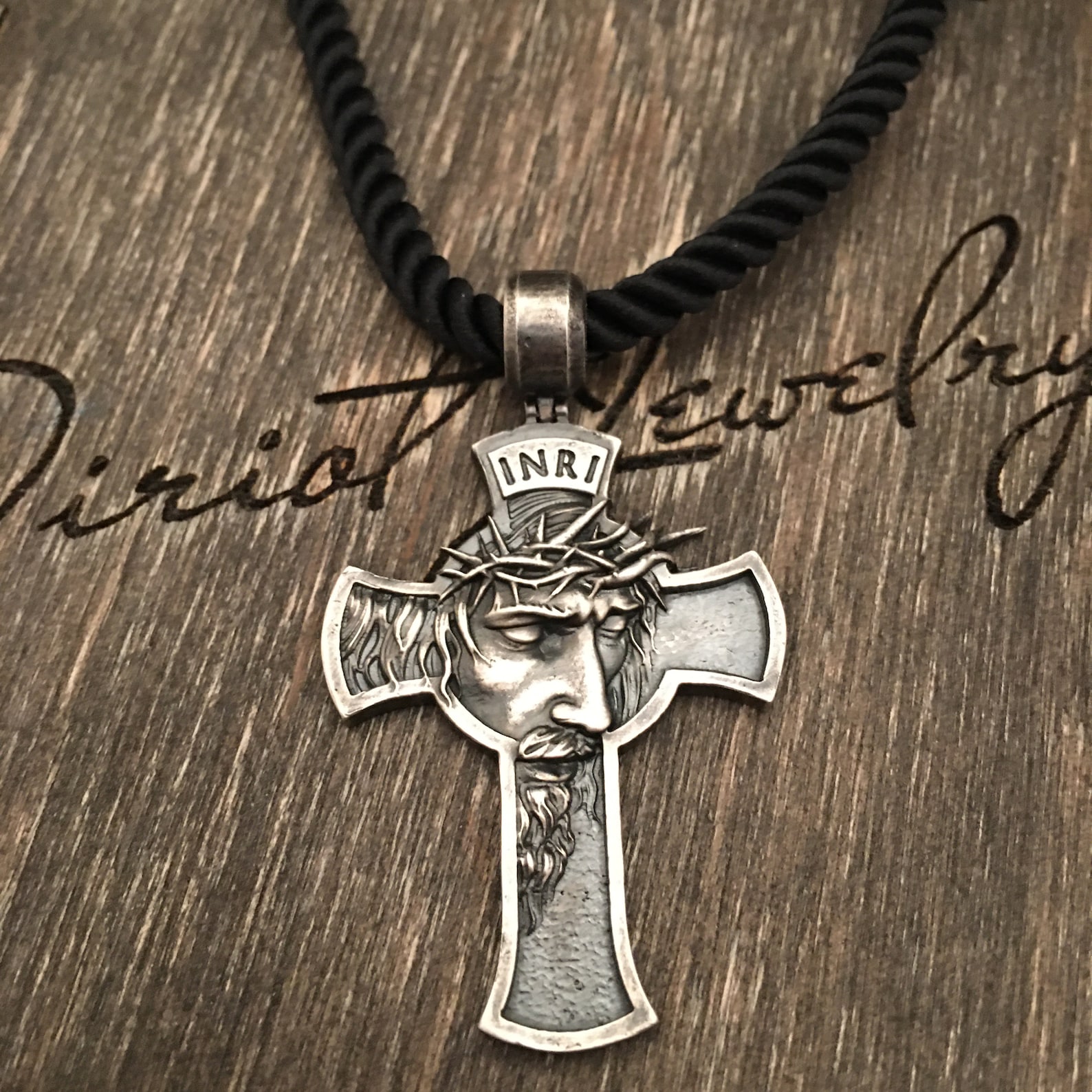 Pendant crucifix Necklace of Jesus Christ Etsy