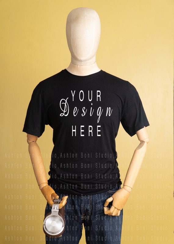 Bella Canvas 3001 Mockup Bella Canvas Black Shirt Mockup Etsy