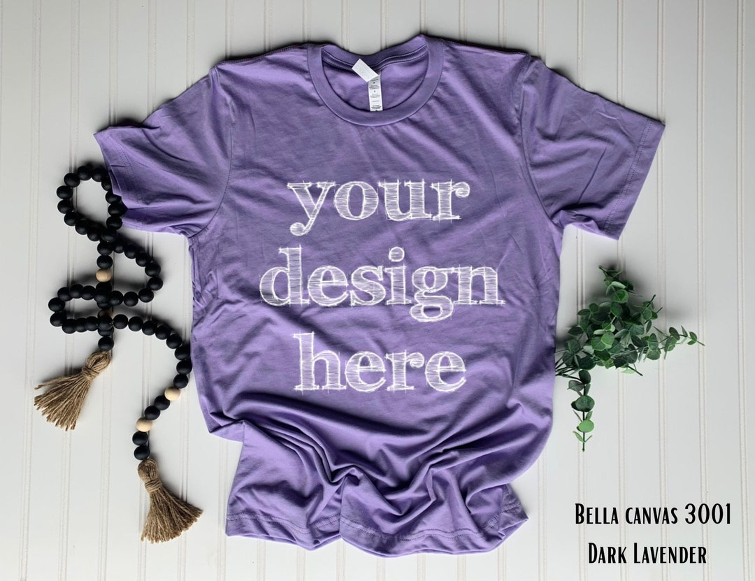 Bella Canvas 3001 Dark Lavender Mockup - Etsy