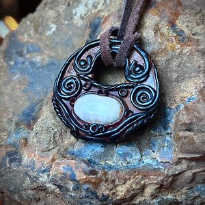 White Stone Pendant Necklace