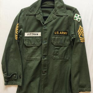 Vietnam Era Type 2 Fatigue Shirt. OG 107 Size Small Excellent Condition 1964.