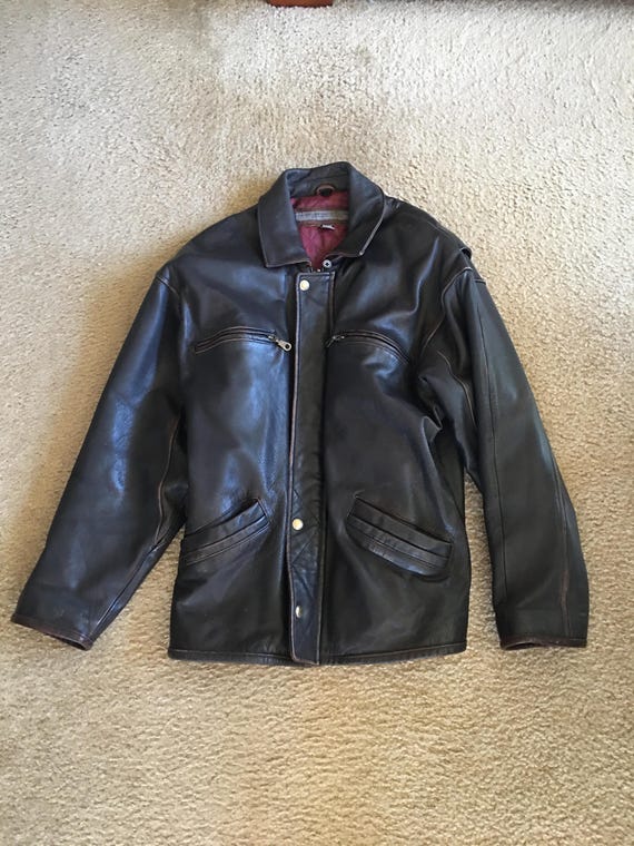 Vintage structure leather jacket - Gem Vintage structure leather jacket - Gem