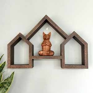 Estante de pared con forma de casa grande / Estante con forma de casa de entrada / Organizador de pared de puerta delantera / Estante de almacenamiento para llaves, teléfono, billetera, gafas de sol