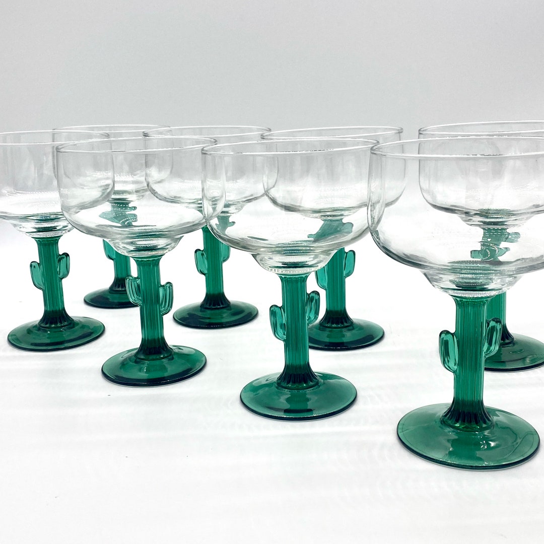 Vintage Libbey Margarita Glasses Cactus Margarita Glass Set Etsy