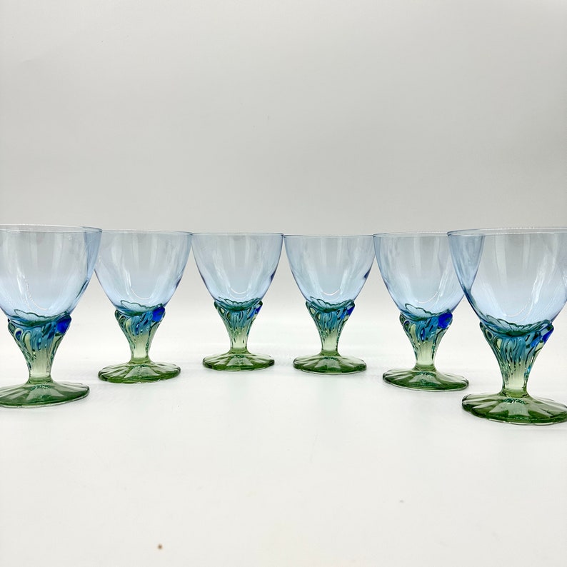 Bormioli Rocco Bahia Champagne Glasses Stunning Blue and Etsy