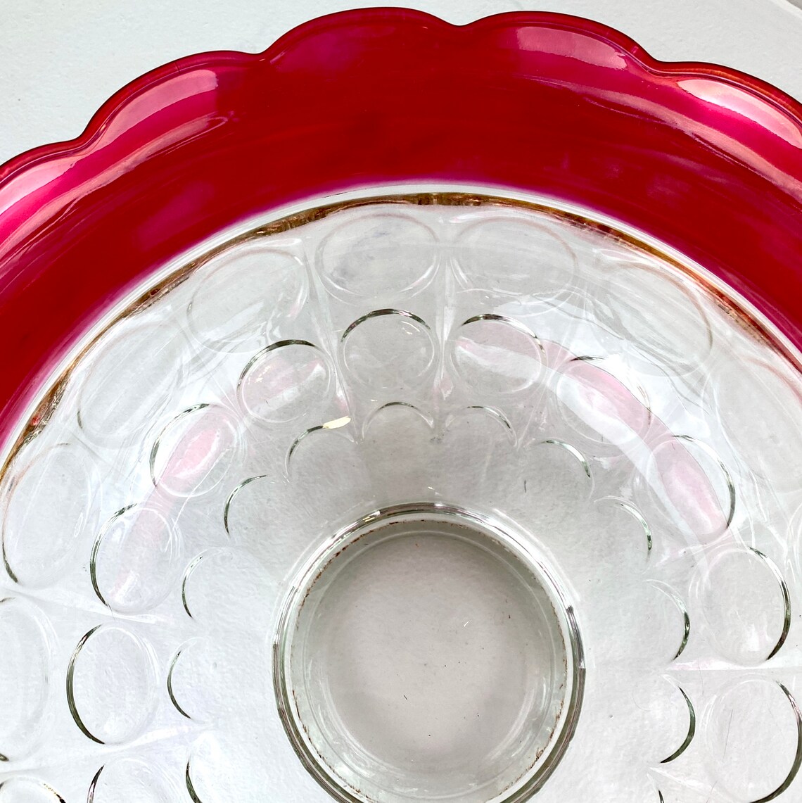 1960s Ruby Red Glass Punch Bowl Set with 12 Cups Vintage Etsy