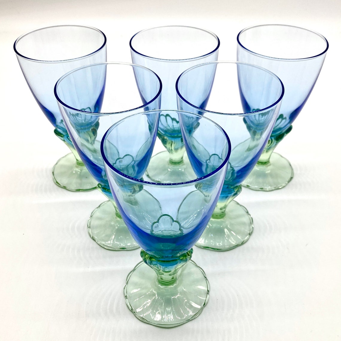 Bormioli Rocco Bahia Iced Tea Glasses Stunning Blue and Etsy