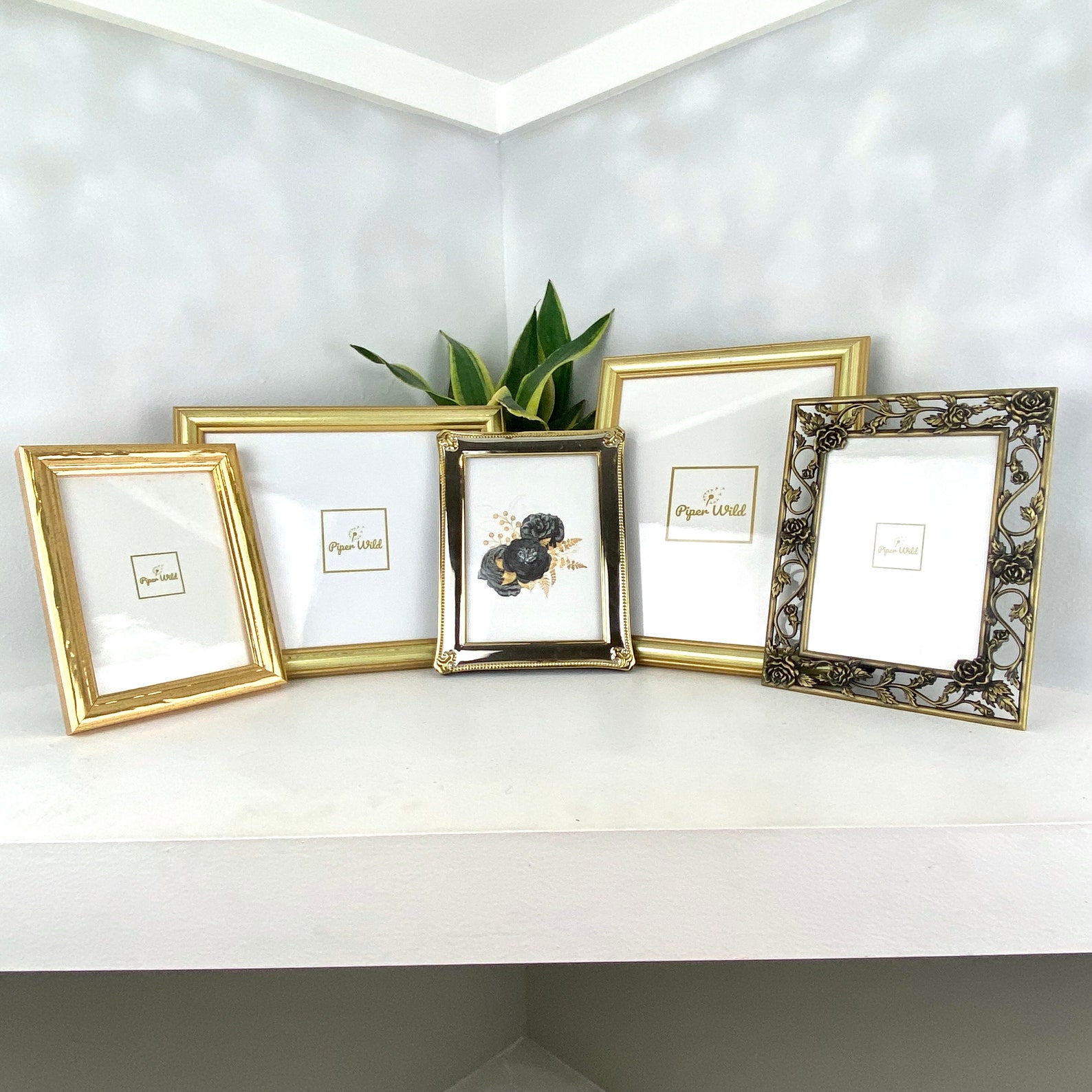 Vintage Gold Glam Picture Frame Collage Gold Gallery Wall Etsy