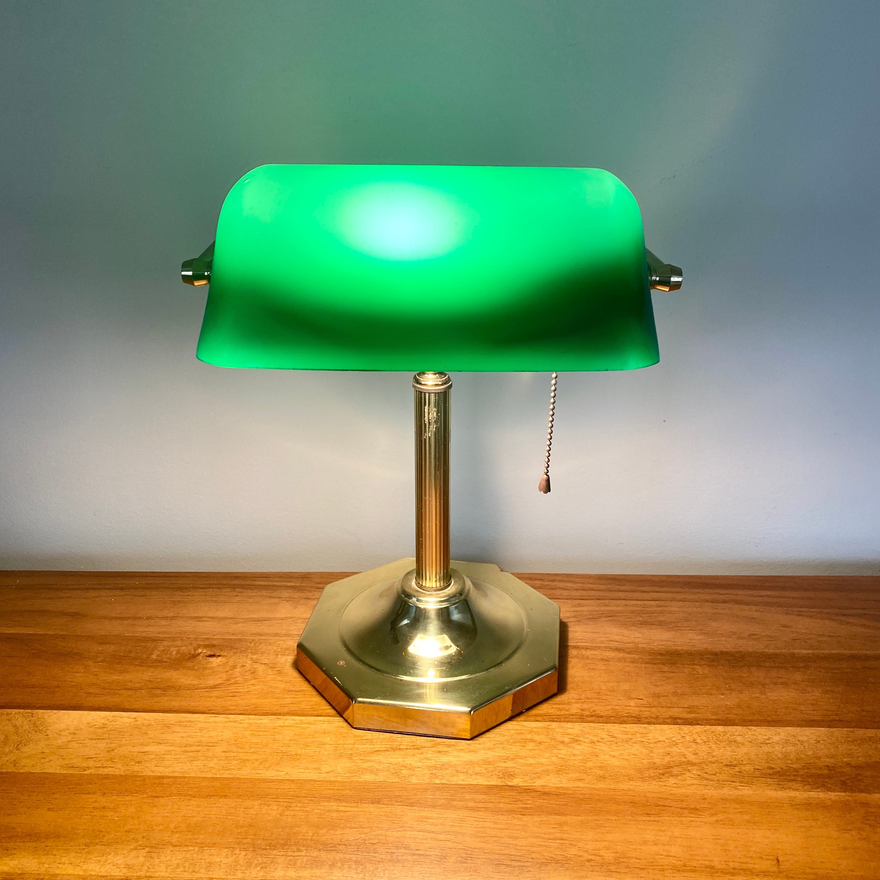 Rare Duck Bill Bankers Lamp Vintage Green Glass Shade Desk - Etsy