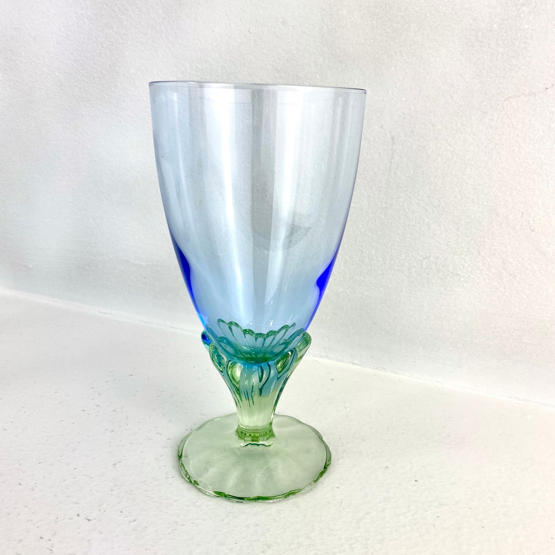 Bormioli Rocco Bahia Water Goblets Stunning Blue and Green Etsy