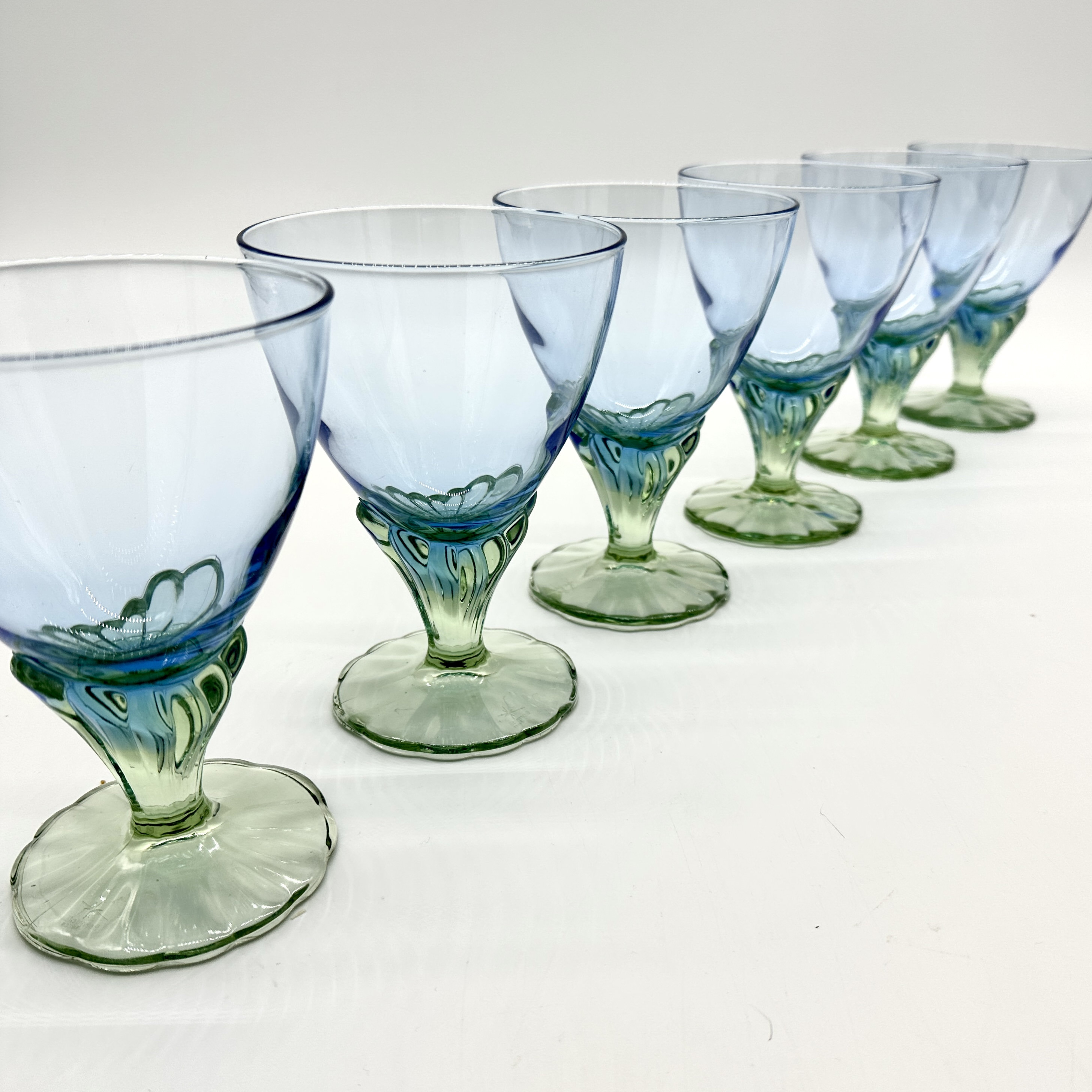 Bormioli Rocco Bahia Champagne Glasses Stunning Blue and Etsy