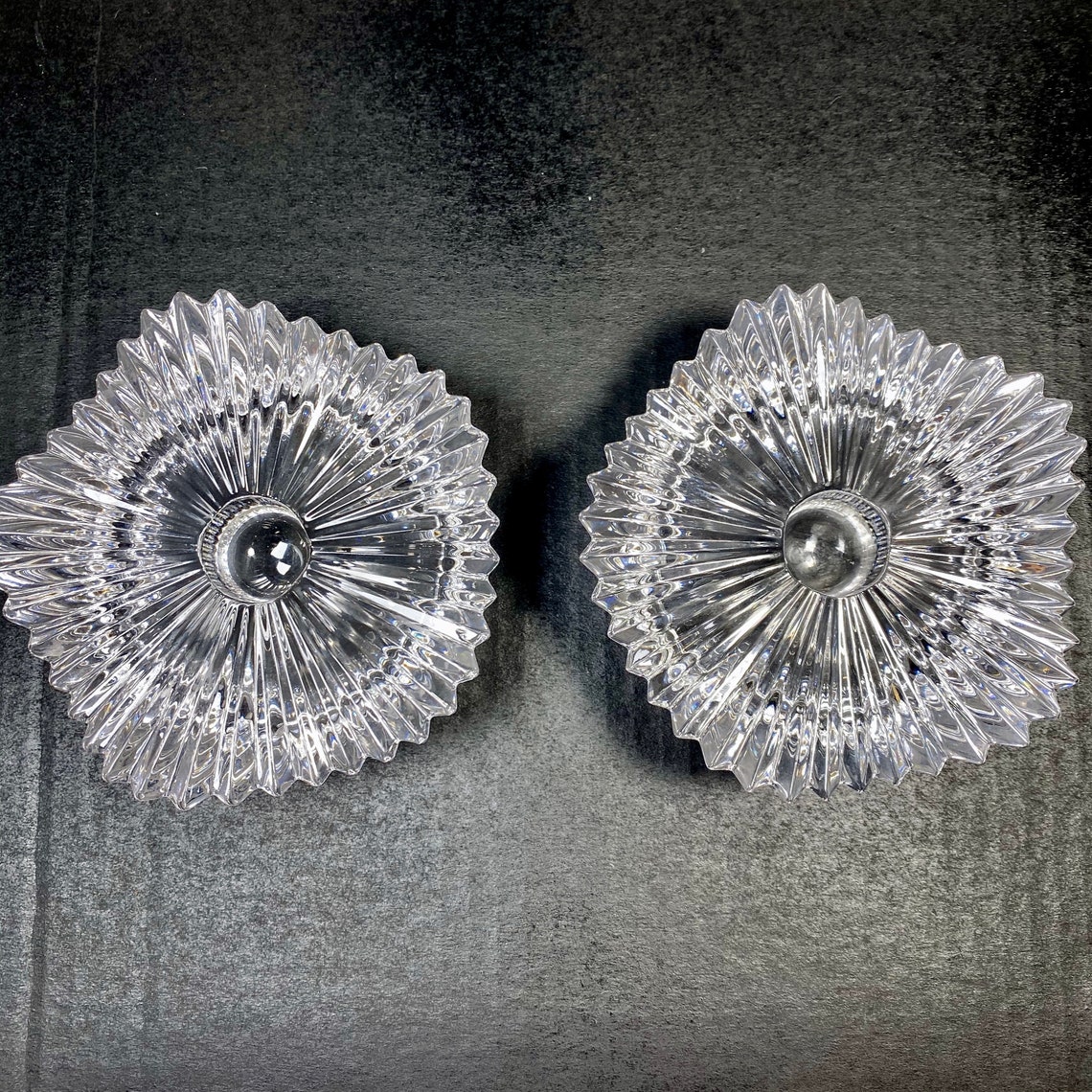 Vintage Austrian Crystal Taper Candle Holders Mikasa Motion Etsy