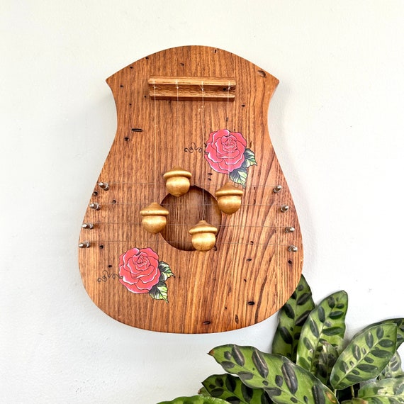 Vintage Knotty Pine Roses Door Harp Carillon de porte de gland en bois  massif Décor de heurtoir de porte dentrée Carillons dentrée de cadeaux  damitié de pendaison de crémaillère -  France