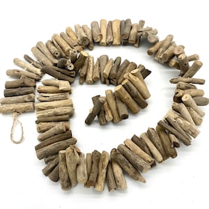 Driftwood Garland Made To Order | Hanging Driftwood Beach Decor | Driftwood Strand Mantel Decor | Driftwood String Garland or Table Runner