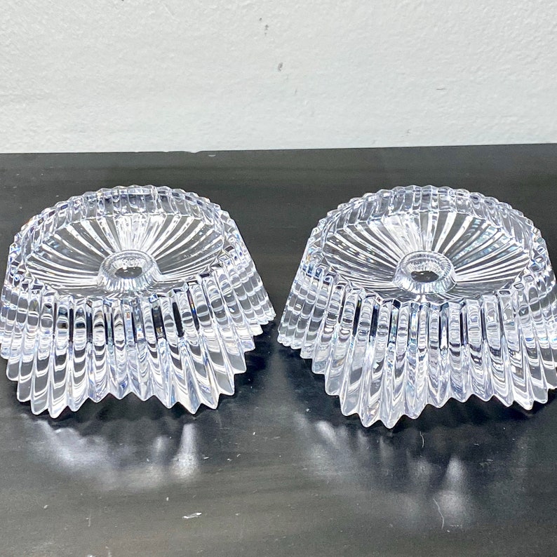 Vintage Austrian Crystal Taper Candle Holders Mikasa Motion Etsy