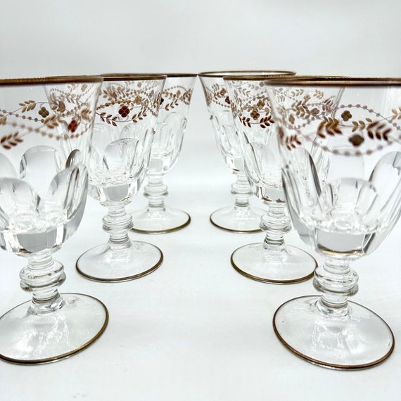 ボヘミアングラス ワイングラス6客セット エッチングクリスタル