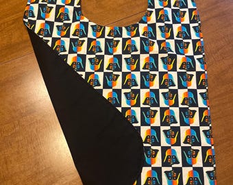 Adult Bib Rainbow Darth Vader, Star Wars accessories, apron senior bib, gift for grandpa, gift for messy eater, geeky gift for nerds