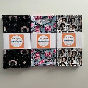 Servilletas de tela de la Princesa Leia de Star Wars, regalo para nerds, regalo para geeks, reutilizables, ecológicas y lavables a máquina, regalo para anfitriona, el futuro es femenino