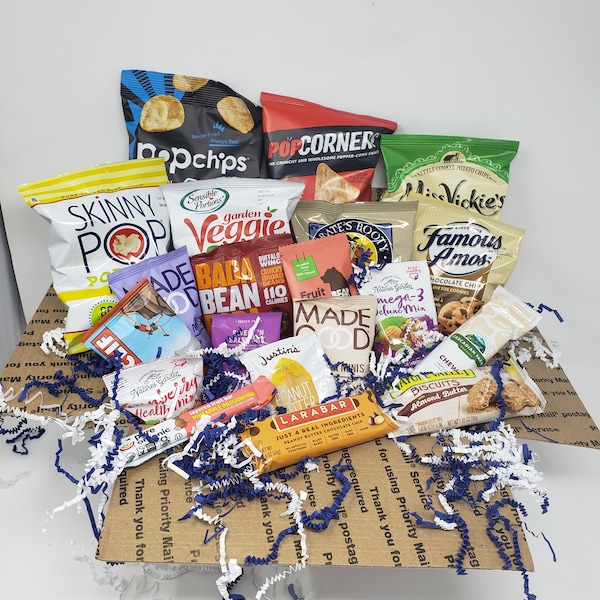 Caja de Snacks Saludables – Paquete Premium, Cesta de Regalo (20 o 30 Snacks)