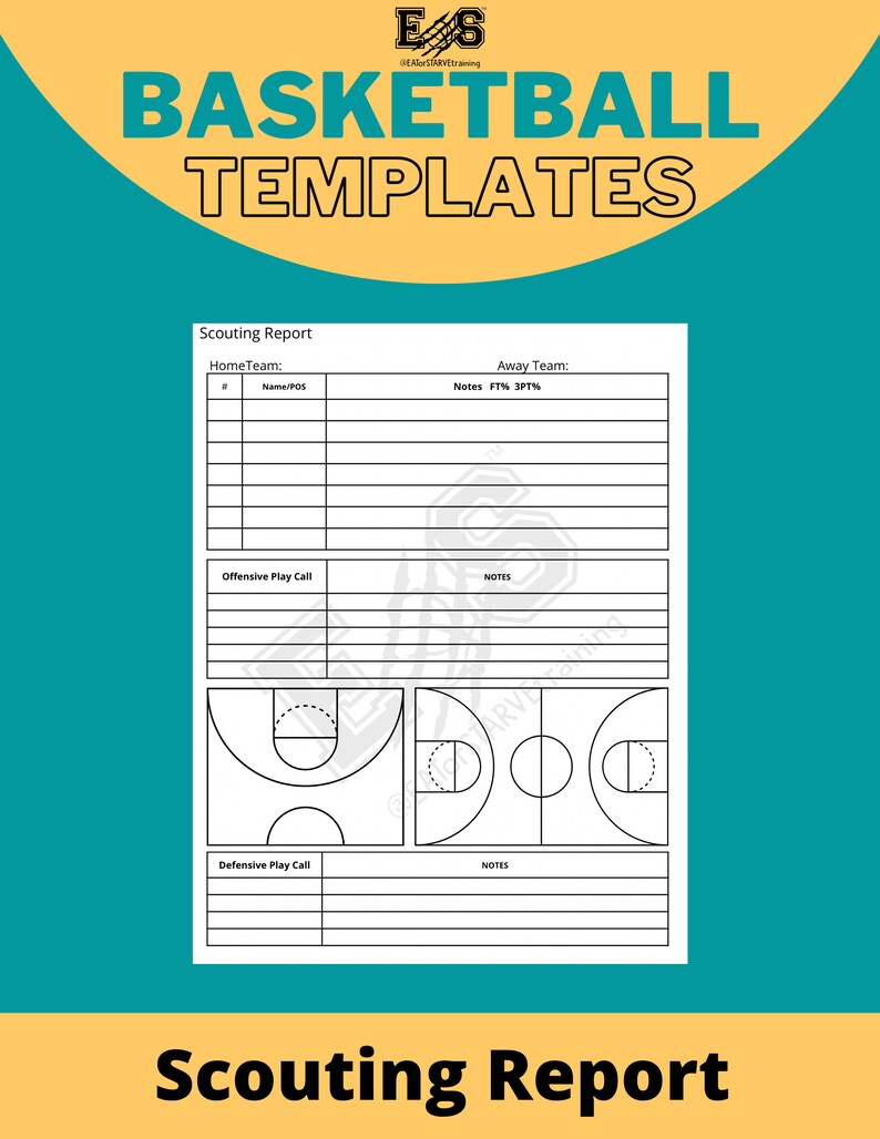 Basketball Planning Templates Etsy
