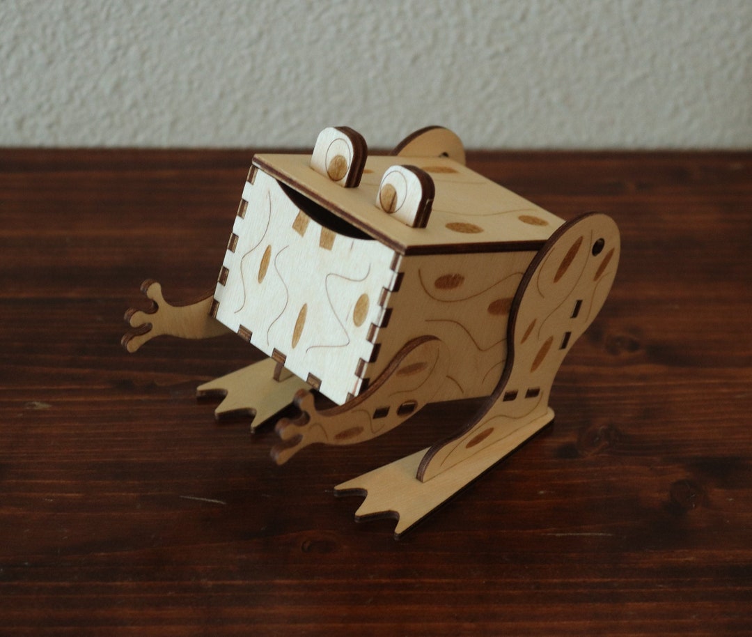 Frog Box SVG Laser Cut Frog Dxf Frog Toy Box Animal Toy Etsy