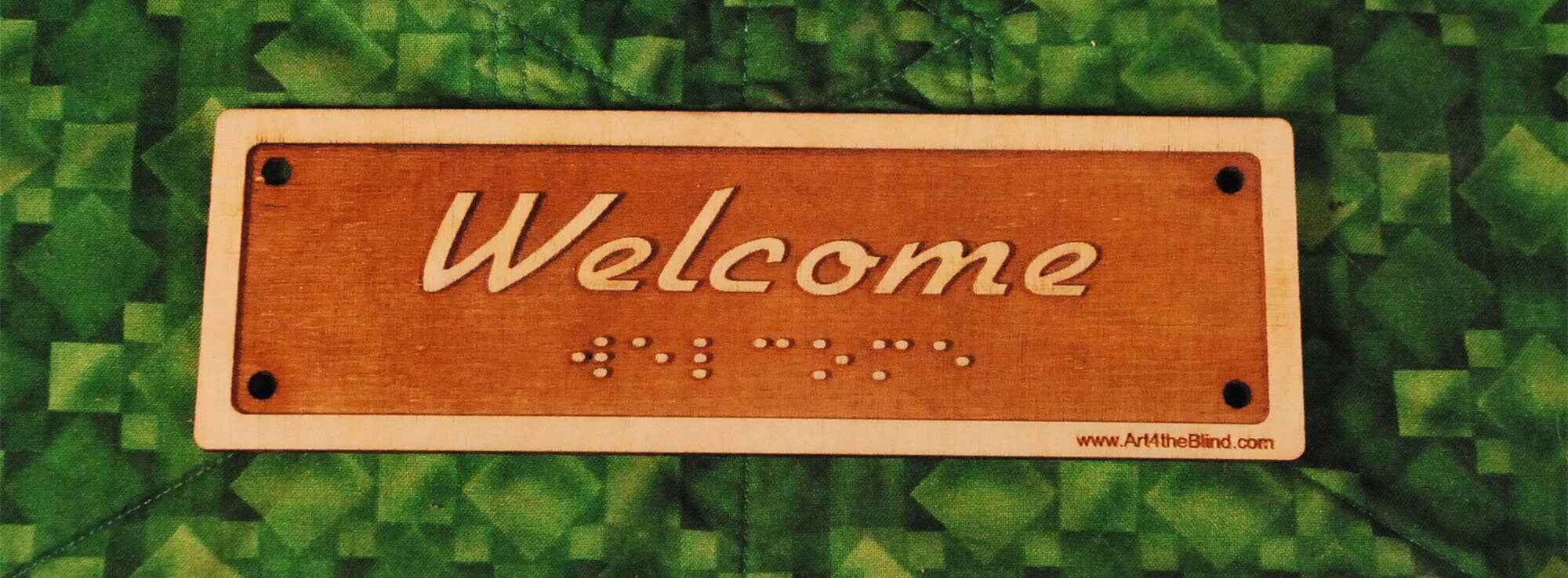 Bienvenido Braille e inglés ThumbTack Art Etsy