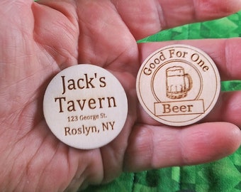 Wooden Beer Tokens - Etsy