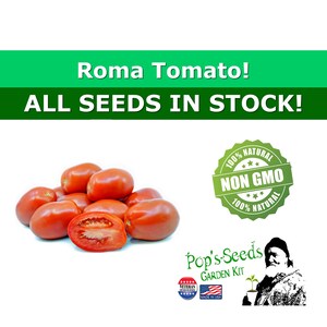 Heirloom Roma Tomato VF Garden Vegetable Seed Packs - Roma Tomato VF Garden Seeds - Non Gmo - Heirloom Vegetable Seeds - Roma Tomato Seeds