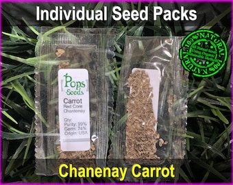 Heirloom Carrot Vegetable Seed Packs - Chantenay Carrot Seeds - Non Gmo - Heirloom Vegetable Seeds - Carrot Carrots Chantenay Red Core Seed