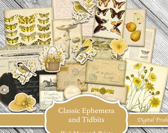 Classic Ephemera and Tidbits Yellow