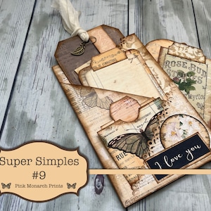 Super Simples 9, Junk Journal Kit, Digital Junk Journal, Junk Journaling Ephemera, Floral Junk Journal, Junk Journaling Kit, Butterfly Ephem