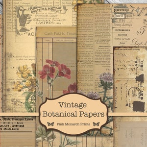 Shabby Chic Papers, Junk Journal Kit, Digital Junk Journaling Paper, Shabby Chic Junk Journal, Vintage Paper, Junk Journal, Printable