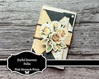 Joyful Journey Folio, November 2024 Subscription Gold Project, Junk Journal Folio, Digital, Printable, Junk Journal Supplies, Kit, Tutorial