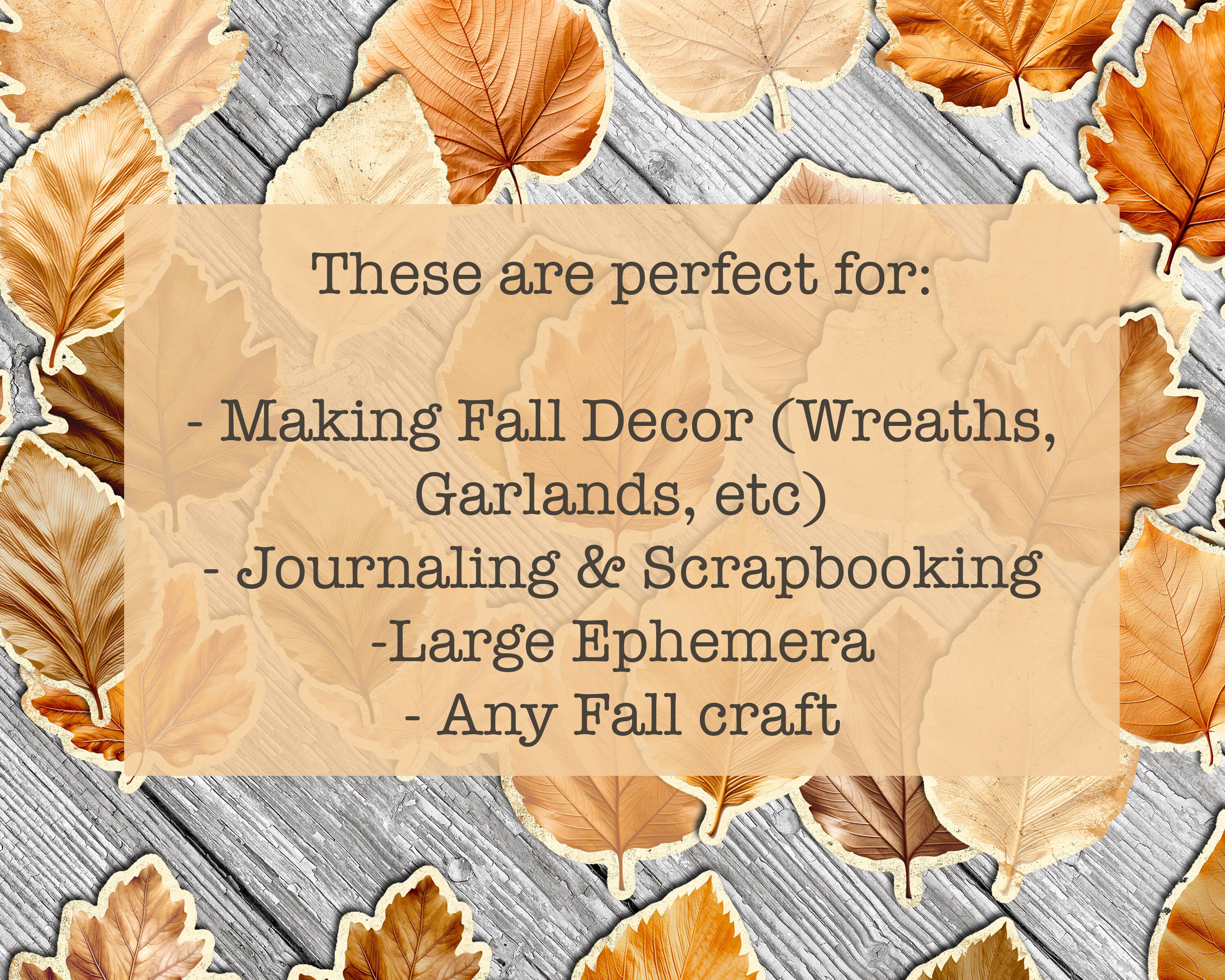 Fall Leaves, Printable, Digital Fall Junk Journal, Junk Journaling ...