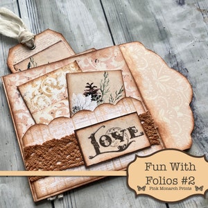 Fun With Folios #2, Junk Journal Kit, Digital Junk Journal, Junk Journaling Ephemera, Junk Journaling Kit, Tags, Pockets, Folio, Ephemera