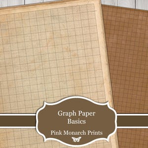 Graph Paper Basics, Neutral, Digital, Junk Journal Kit, Junk Journal ...