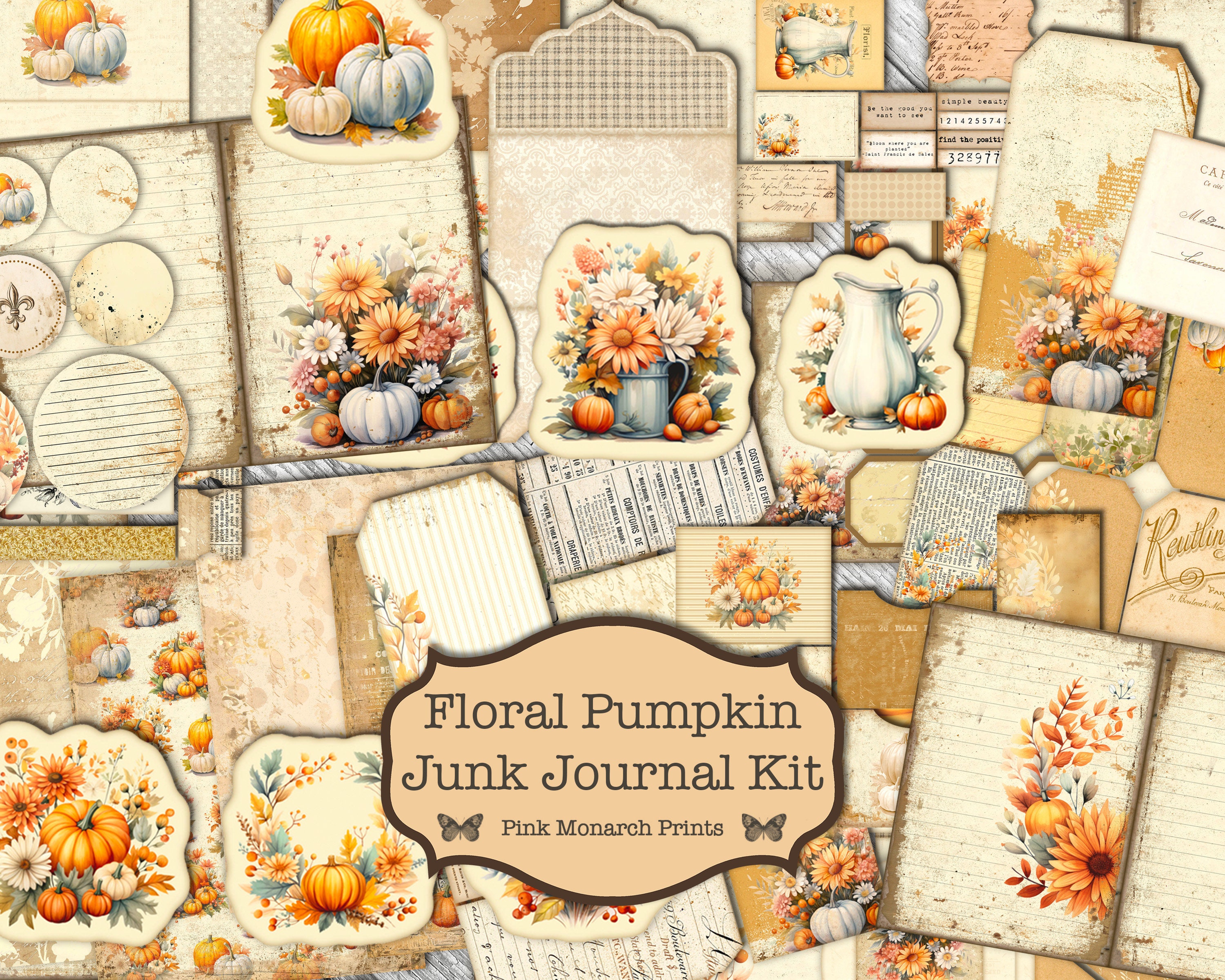 Halloween Folio, Digital Junk Journal Kit, Junk Journal Kit, Junk Journal  Supplies, Printable Junk Journal, Junk Journal Easy, Folio, Print 