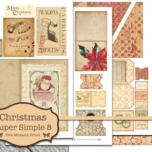 Christmas Super Simples 8, Junk Journal Kit, Junk Journal, Folio, Junk ...