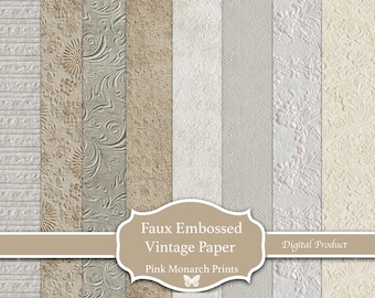 Faux Embossed Vintage Paper Set