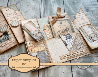 Super Simples 3, Junk Journal Kit, Digital Junk Journal, Junk Journaling Ephemera, Floral Junk Journal, Junk Journaling Kit, Tags, Pockets