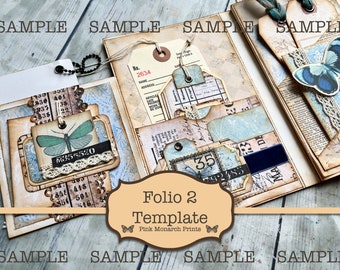 Modello Folio 2, Kit diario spazzatura, Junk Journaling Digitals, Diario spazzatura stampabile, Folio giornale spazzatura, Modello, Modello di journaling spazzatura