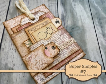 Super Simples 7, Junk Journal Kit, Digital Junk Journal, Junk Journaling Ephemera, Floral Junk Journal, Junk Journaling Kit, Tags, Pockets